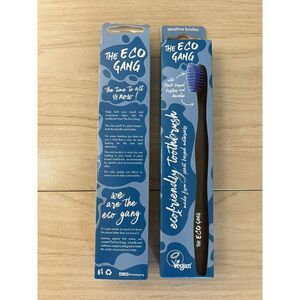 2 Pack-‎ The Eco Gang Toothbrush Plant Based Sensitive Bristles Vegan